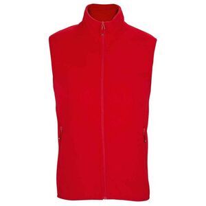 SOLS Unisex Adult Factor Microfleece Recycled Body Warmer / Red